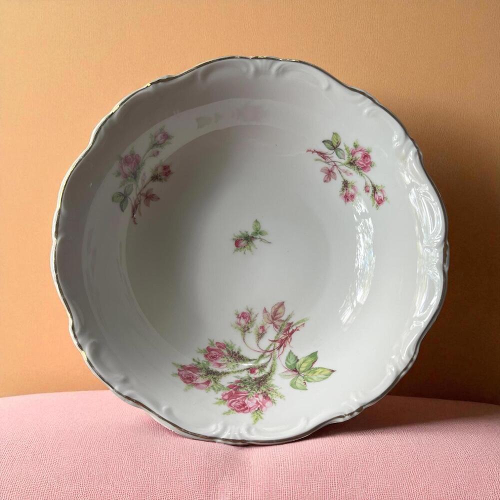 Vintage Hertz Jacob Floral Porcelain Bowl – Early 1920's Bavarian Dish